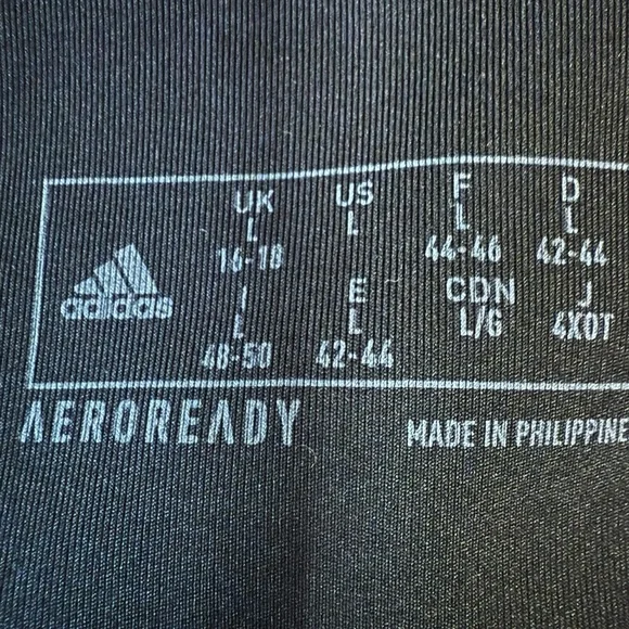 Adidas Aeroready Cropped Workout Leggings Black Grey Size Large - Picture 5 of 6